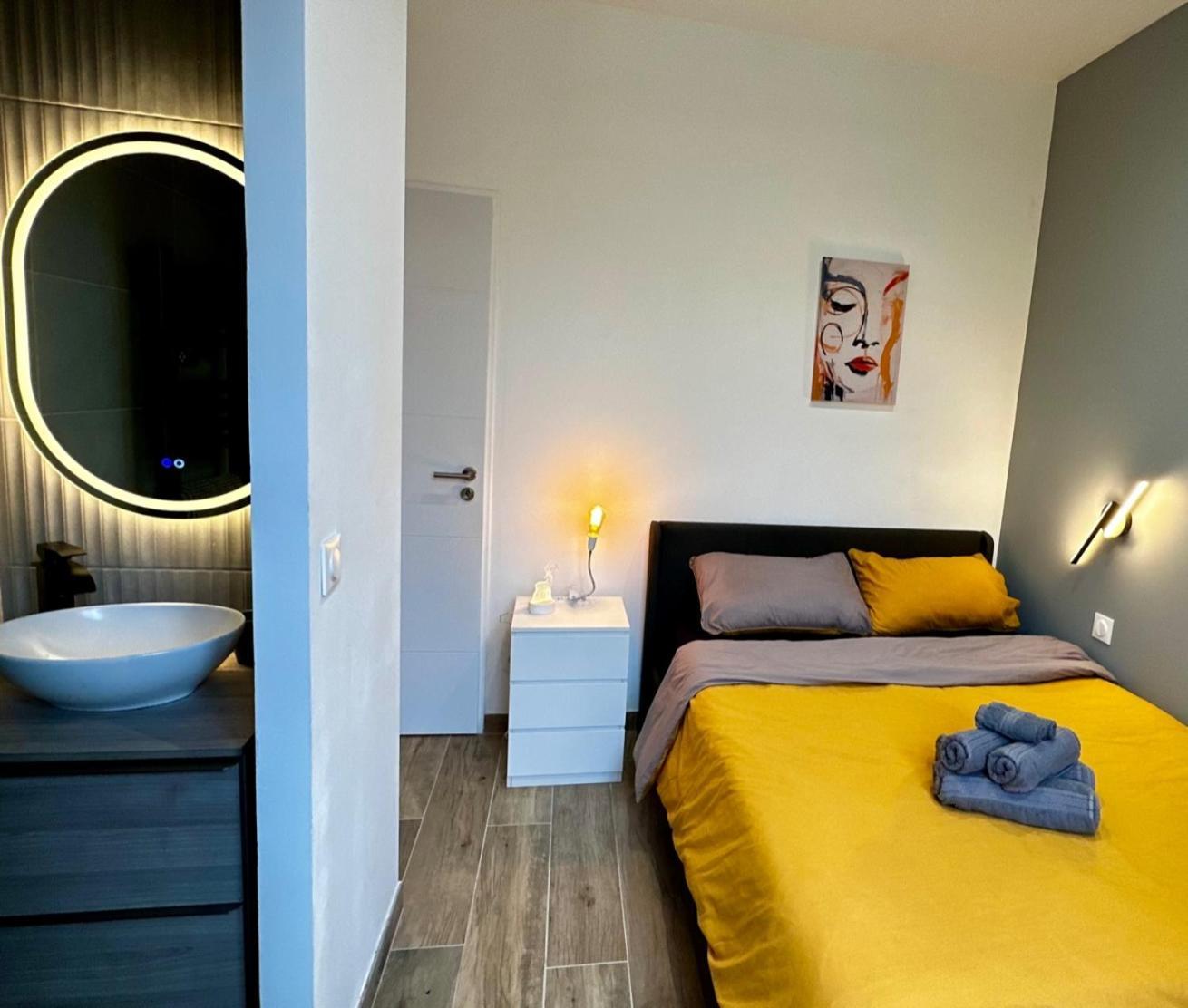 Chic Renovated 2 Bedroom Entire Or Only Private In Liberation In With Garage On Demand, Ac, Wi-fi And Tram Access Appartement Nice